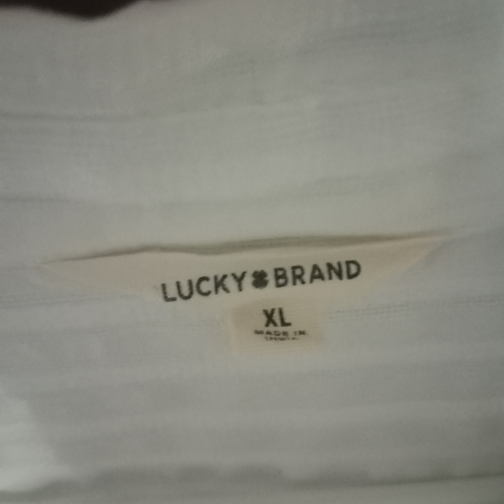 Lucky Brand White Button Down Shirt XL | Women’s Classic Work Top - Picture 2 of 5
